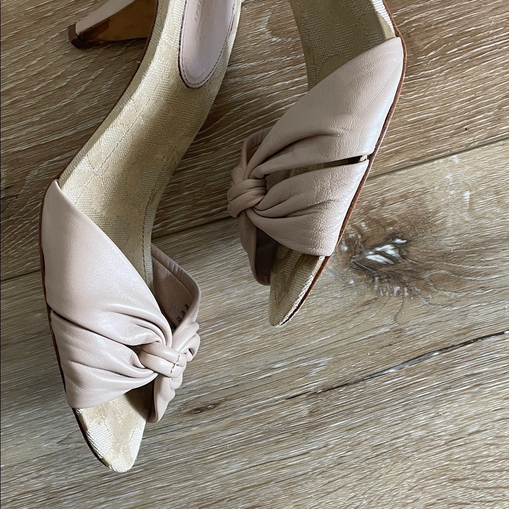 Coach Knot Leather Slide Mules 8B - Picture 5 of 12